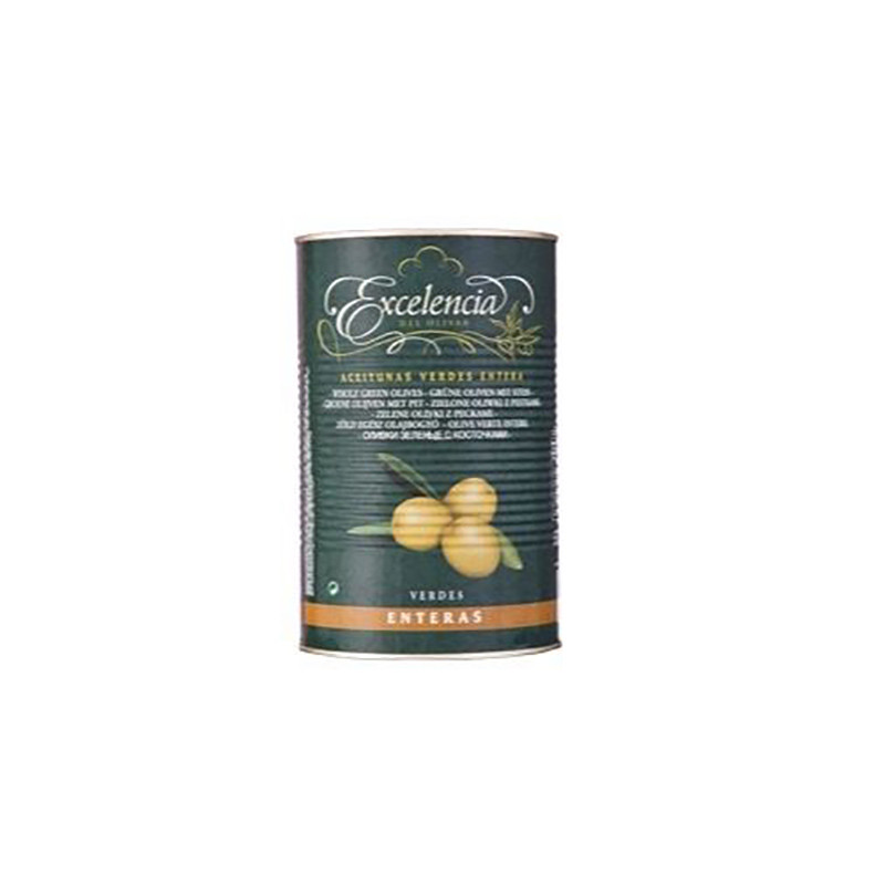 ACEITUNAS VERDES MANZANILLA 160/200 SABOR ANCHOA LATA 3/5Kg (2500 P.N.E.)